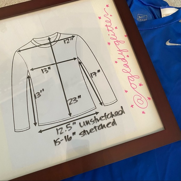 Nike Pro Blue Long Sleeve Top - Picture 2 of 12